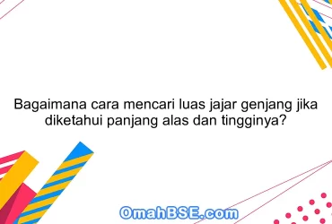 Bagaimana cara mencari luas jajar genjang jika diketahui panjang alas dan tingginya?