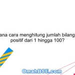 Bagaimana cara menghitung jumlah bilangan bulat positif dari 1 hingga 100?