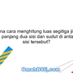 Bagaimana cara menghitung luas segitiga jika hanya diketahui panjang dua sisi dan sudut di antara kedua sisi tersebut?