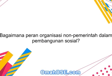 Bagaimana peran organisasi non-pemerintah dalam pembangunan sosial?