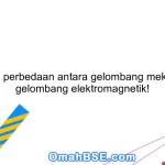 Jelaskan perbedaan antara gelombang mekanik dan gelombang elektromagnetik!