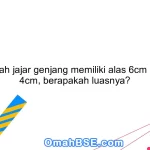 Jika sebuah jajar genjang memiliki alas 6cm dan tinggi 4cm, berapakah luasnya?