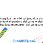 Jika suatu segitiga memiliki panjang dua sisi 5 cm dan 7 cm, berapakah panjang sisi yang tersisa jika sisi ketiga juga merupakan sisi yang sama?